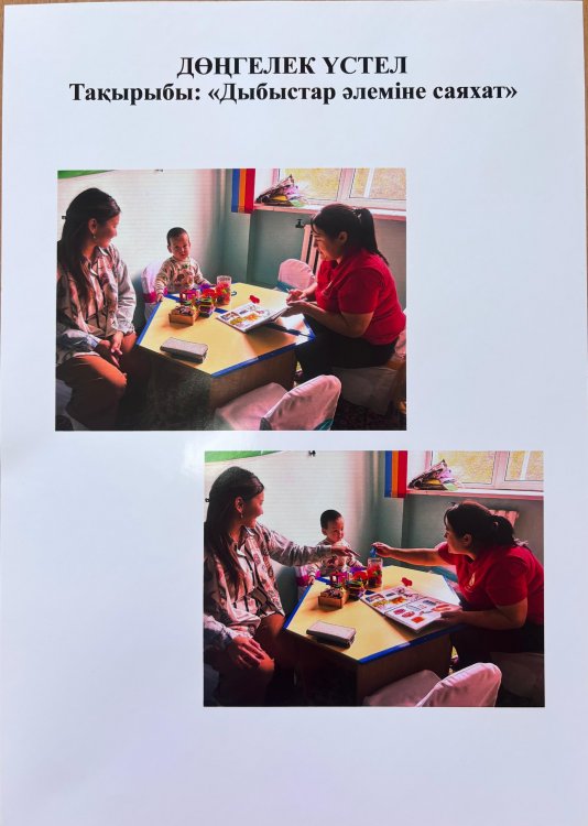 "Дыбыстар әлеміне саяхат" дөңгелек үстел
