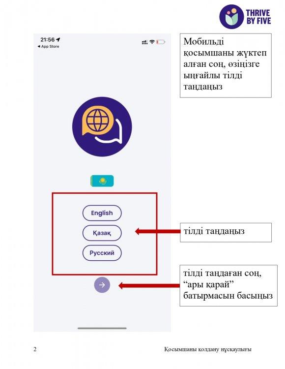 "Беске дейін үлгер" мобильді қосымшаның қолдану нұсқаулығы